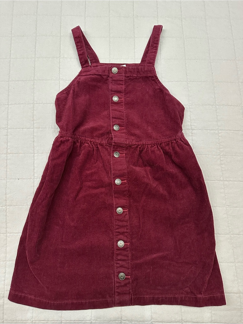 Cat & Jack, Maroon Corduroy Overall Dress, size XL